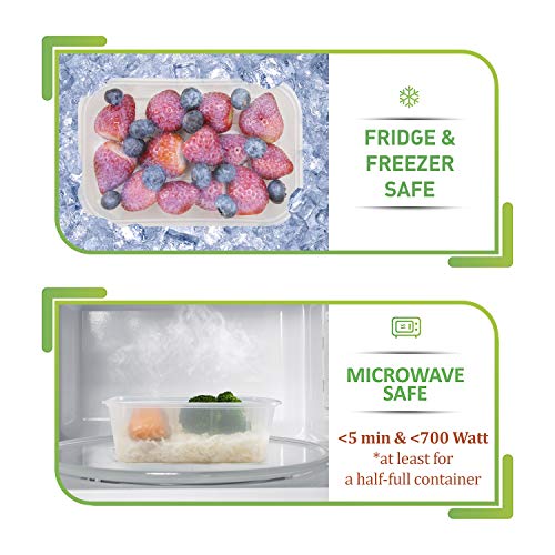 50 Pack Meal Prep Containers Reusable (50 Pack / Rectangular)