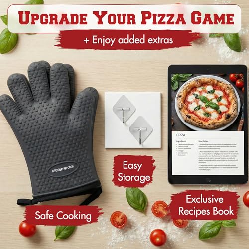 Silicone Pizza Oven Gloves (Alloy Gray / One Size Fits Most)