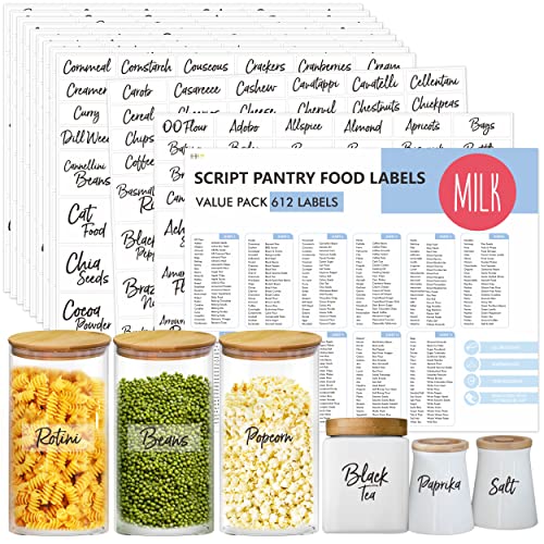 612 Script Pantry Food Labels