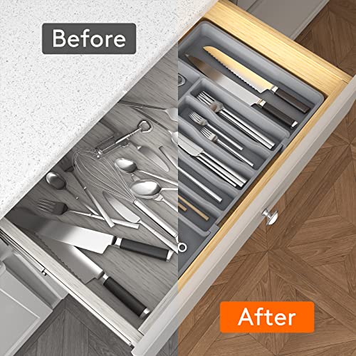 Extra Large Silverware Drawer Organizer