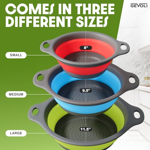 Collapsible Colanders with Self (Multicolor)