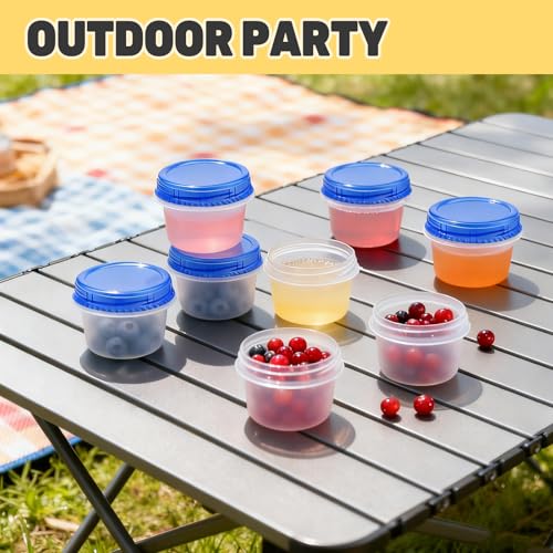 12 Pack Freezer Containers with Screw On Lids 6 Oz (6oz-12pack)