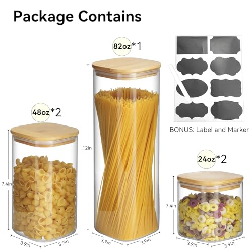 Glass Spaghetti Pasta Storage Container