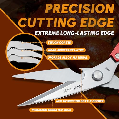 Kitchen Scissors all Purpose (Red)