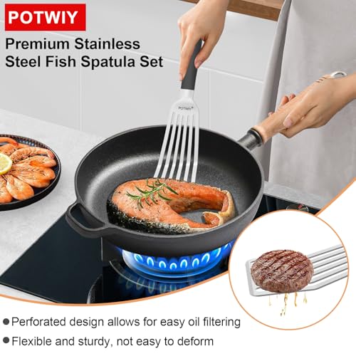 Fish Spatula Stainless Steel (Large & Small)