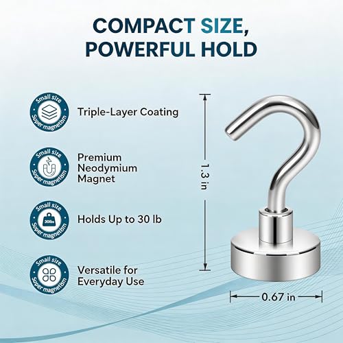 Magnetic Hooks (15 Count)