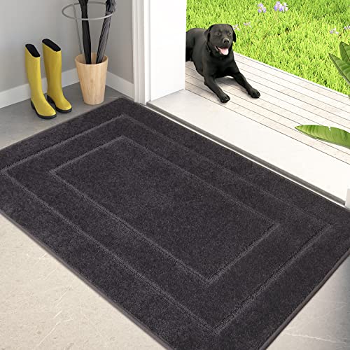 Dirt Trapping Door Mat Indoor Entrance (Charcoal / 32" X 47" (Rectangular))