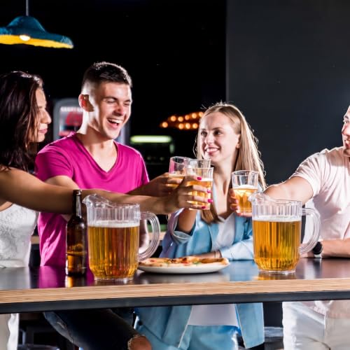 Tessco 3 Pcs Plastic Pitchers 60 Oz Clear Water Beer Jug Large (3 Count)