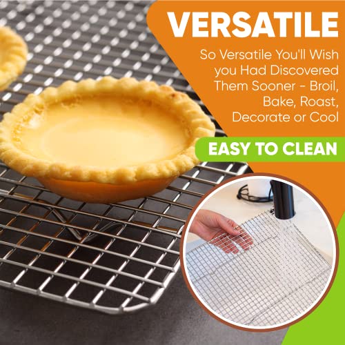 8.5" x 12" Stainless Steel Cooling Rack for Baking (2 Pack / 8.5"x12")