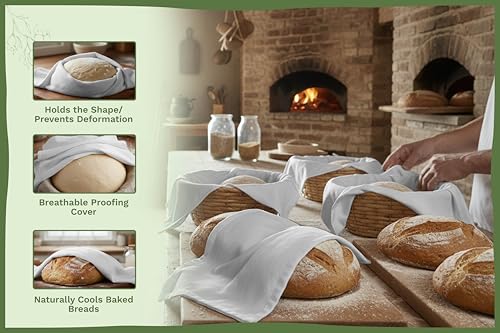 Organic Cotton Tea Towels for Embroidery (White)
