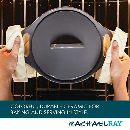 Solid Glazed Ceramics Casserole Bakeware (Gray)