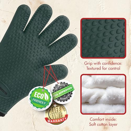 XL Silicone Griddle Gloves (Ranger Green / X-Large)