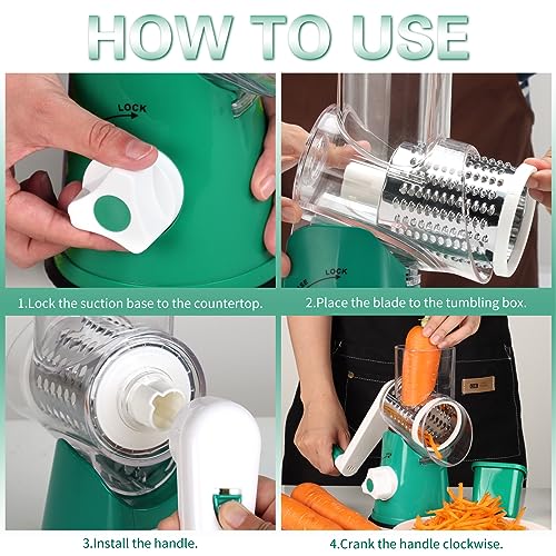 Rotary Cheese Grater Hand Crank Cheese Shredder for Fresh Cheese