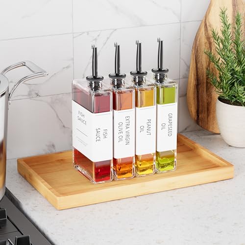 Kitchen Cooking Oil Dispenser Set (6 Pack / Black)