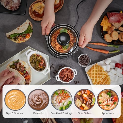 0.65 Qt Mini Slow Cooker with Free Liners Included