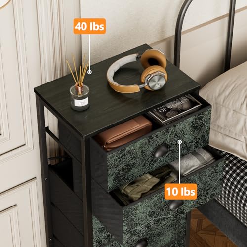 Dresser for Bedroom (Vintage Green / 11.5"D x 16"W x 39.6"H (6 Drawers))