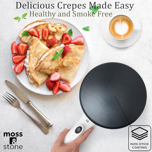 Cordless Electric Crepe Maker (8 Inch Cordless / Cordless / White)