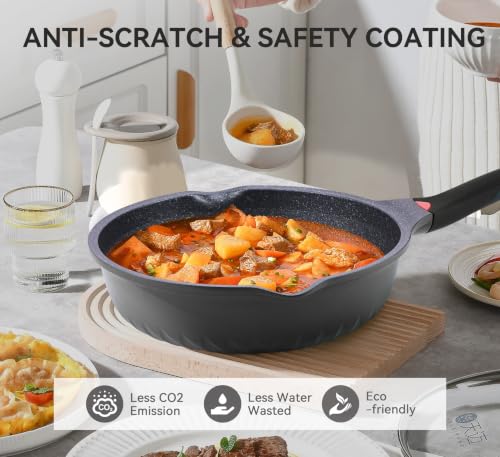 11 Inch 5QT Nonstick Skillet with Lid