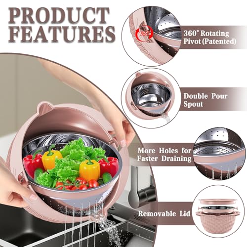 4 1 Strainer Bowl with Lid Set