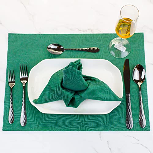 Hammered Silverware Set for 4 (Black)