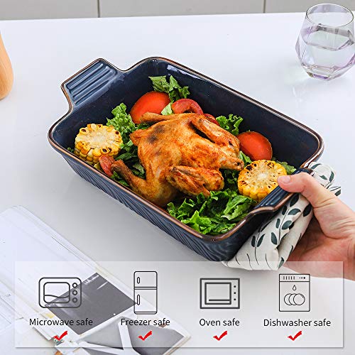 Bakeware Set Ceramic Baking Dish (Dark Blue)