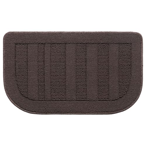 30x18 Inch Kitchen Rugs Non Slip Washable Kitchen Sink Rug (1'6" x 2'6" (Semicircular) / Brown)