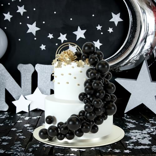 48 Pcs Balls Cake Topper Decorations Balloon Cupcake Toppers Foam Cake Topper Balls Cake Balls Decorations for Birthday Party Wedding Anniversary Cake Decorating (48 Count)