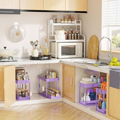 Under Sink Organizer 2 Pack (Purple / 2 pack)