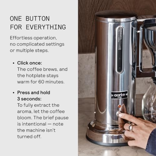 Drip Coffee Maker with 42oz Glass Carafe (Stainless Steel)
