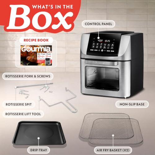 Air Fryer 14 Qt Rotisserie Oven with Window (Stainless Steel)