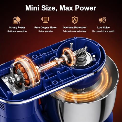 4QT Electric Stand Mixer (Sapphire Blue)