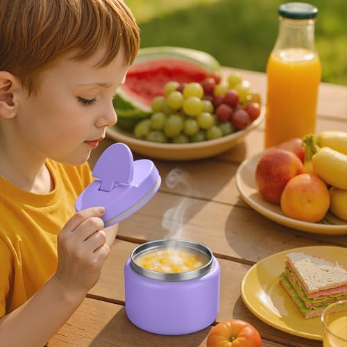 14.5oz Soup Thermo for Hot Food Kids Vacuum Insulated Food Jar Twist (Purple)