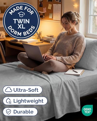 Twin XL 3 Piece Sheet Set (40 - Heathered Grey / Twin XL)