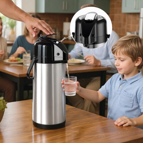 Coffee Carafe With Pump (Stainless Steel)
