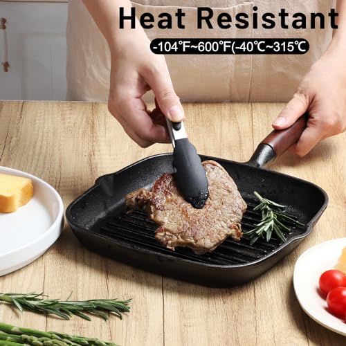 Small Silicone Kitchen Tongs 7 (Black)