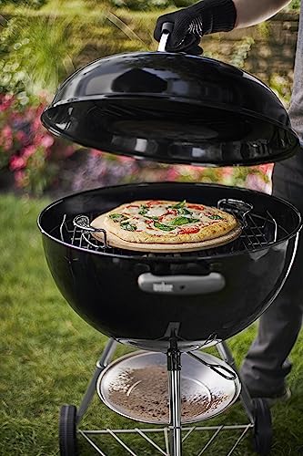 Gourmet BBQ System Pizza Stone with Carry Rack