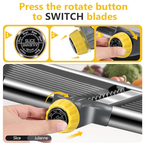 Mandoline Slicer for Kitchen (Mandoline Food Slicer-yellow)