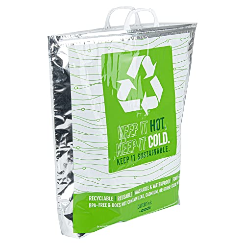 Green And Silver Plastic Thermal Bag (1 X 1 B X)