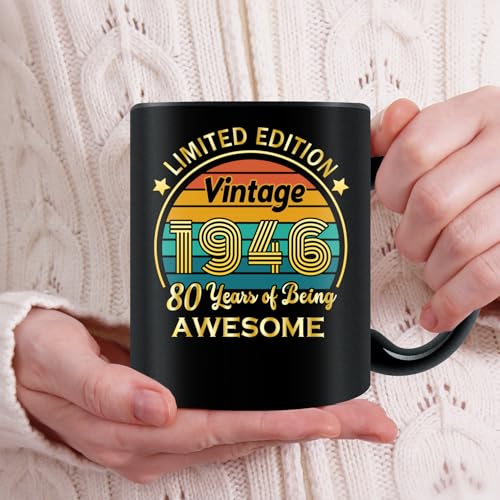 80th Birthday Gifts for Women Men (80-1946)