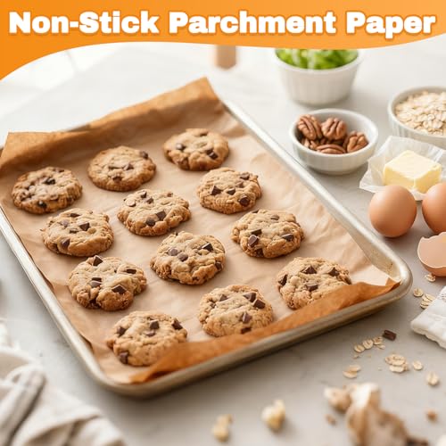 100 PCS Parchment Paper Baking Sheets (Unbleached / 9" x 13" -100 Pack)