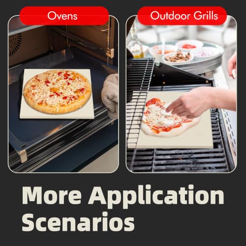 13.86" Square Pizza Stone (13.86"x13.86"x0.47"H)