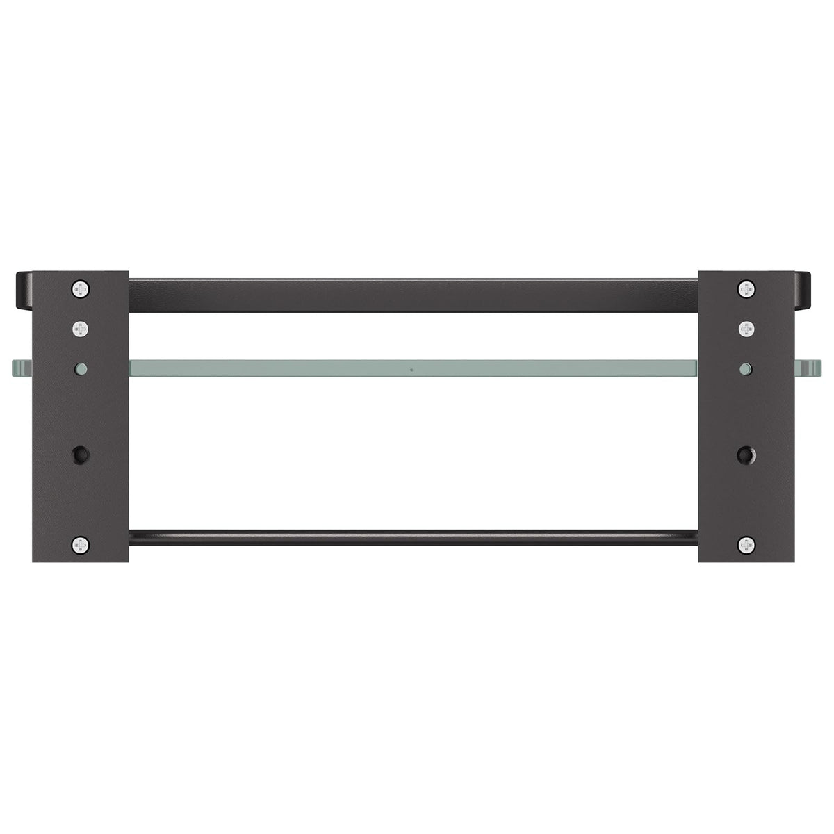 Bathroom Wall Shelf with Towel Bar (Black / Shelf with Towel Bar)