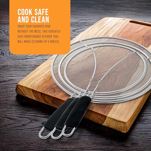 3 Piece Stainless Steel Splatter Guard Set