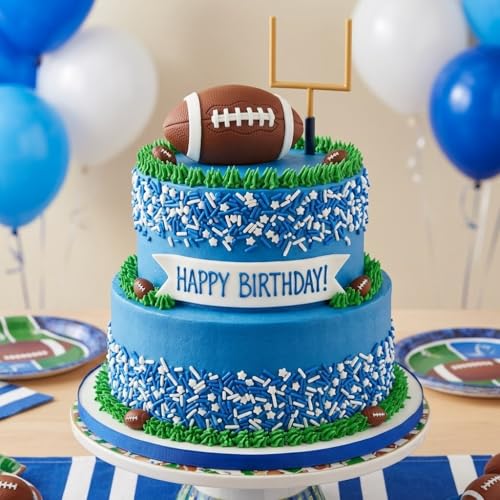 Sprinkles Edible Cake and Cupcake Sprinkles with Assorted Shapes and Sizes for Parties (Blue White)