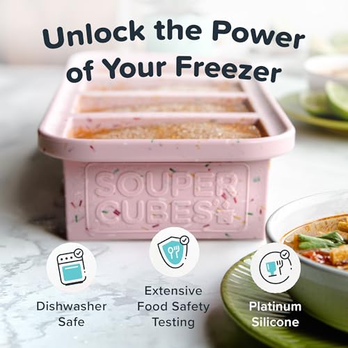 1 Cup Silicone Freezer Trays with Lids (Cotton Candy / 2-Pack)