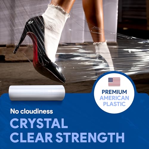 18" Plastic Stretch Film Wrap 1200 feet 500% Stretch Ability (1200 Foot)