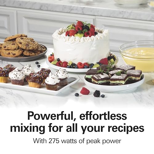 6 Speed Electric Hand Mixer With Easy Clean Beaters (Black / Powerful 275 Watt Motor)