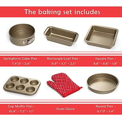 5 Piece Baking Pans Set (Copper)