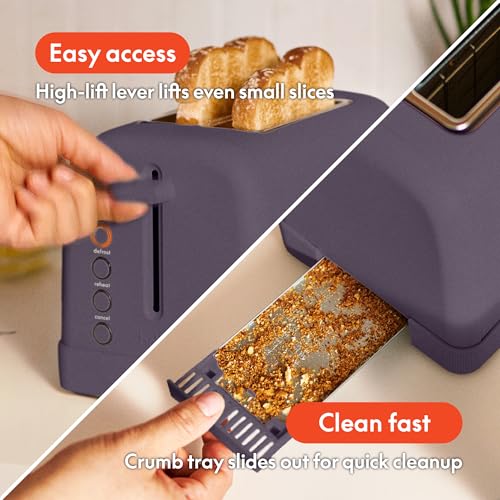 2 Slice Toaster with Extra Wide Slots and 6