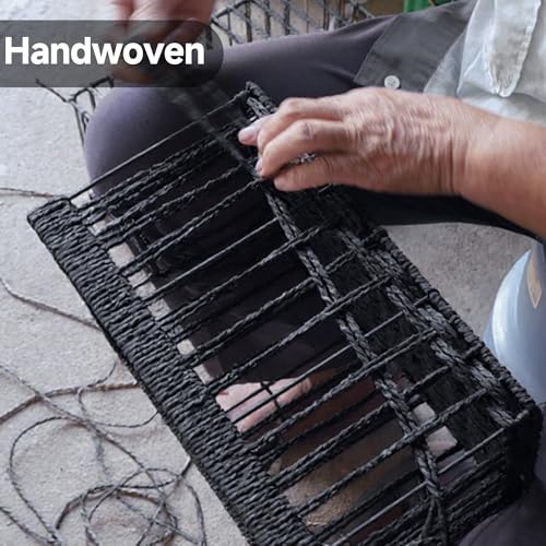 Large Toilet Paper Basket (Black / 15 ¾"L x 11 ¼"W x 3 ½"H)